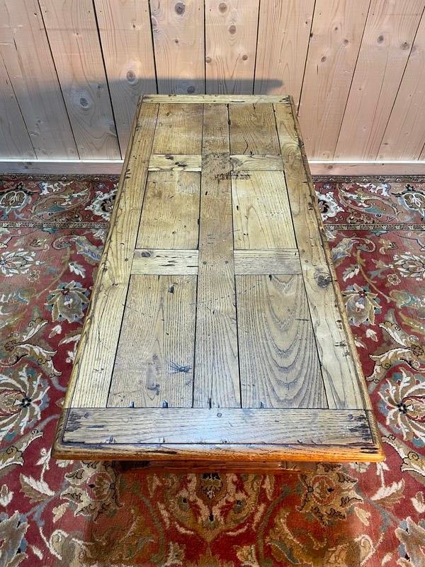 Table basse monastère en chêne parqueté 