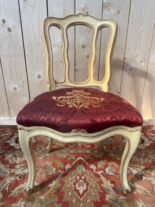 Suite of 6 Venirian chairs era Louis XV