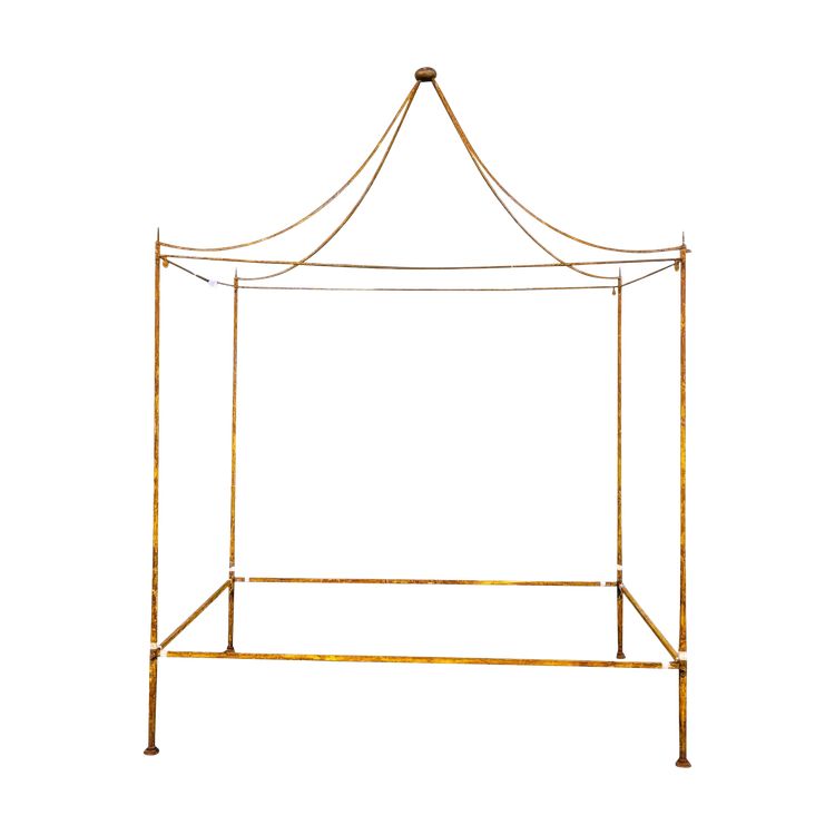 Large Canopy Bed In Antique Steel, Late 18th Early 19th Century