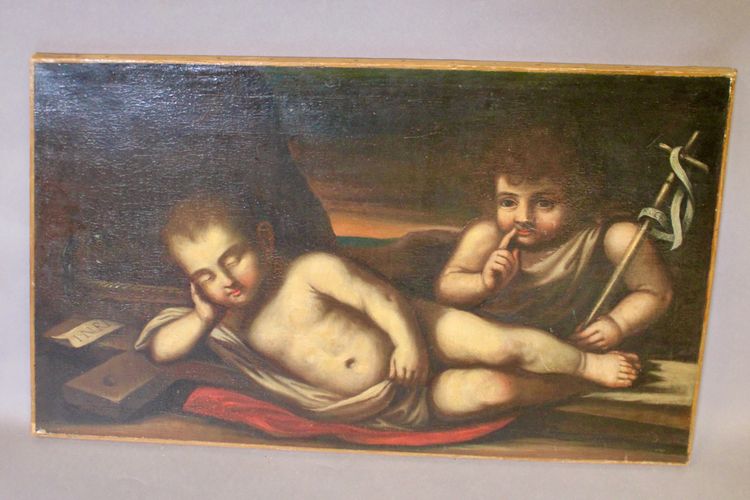 Huile Sur Toile "les Chérubins" école Italienne XVIIème 