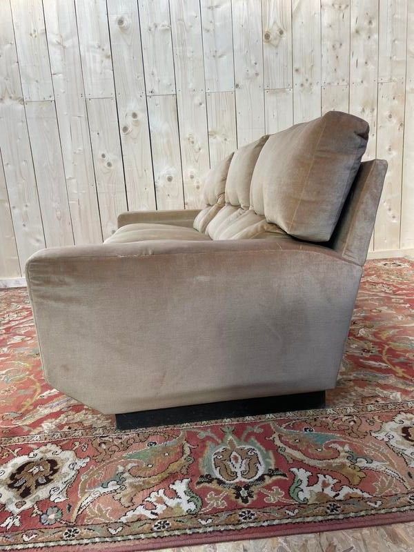Beige sofa and velvet 1980