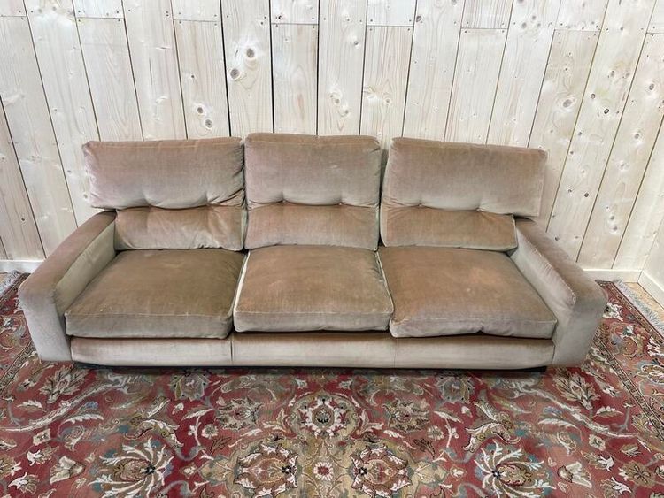 Beige sofa and velvet 1980