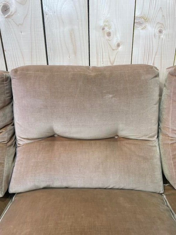 Beige sofa and velvet 1980