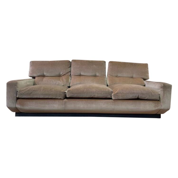 Beige sofa and velvet 1980