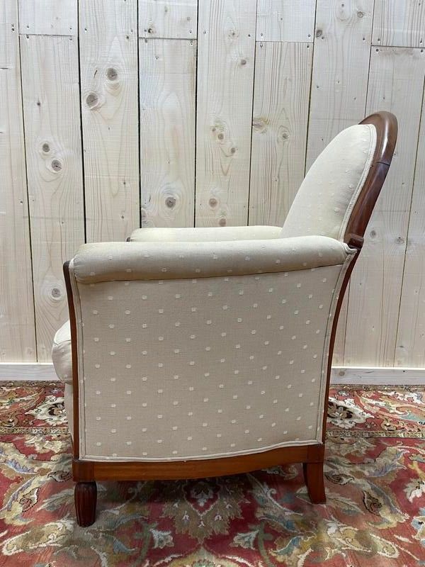 Fauteuil - Bergère époque Art Déco en noyer 