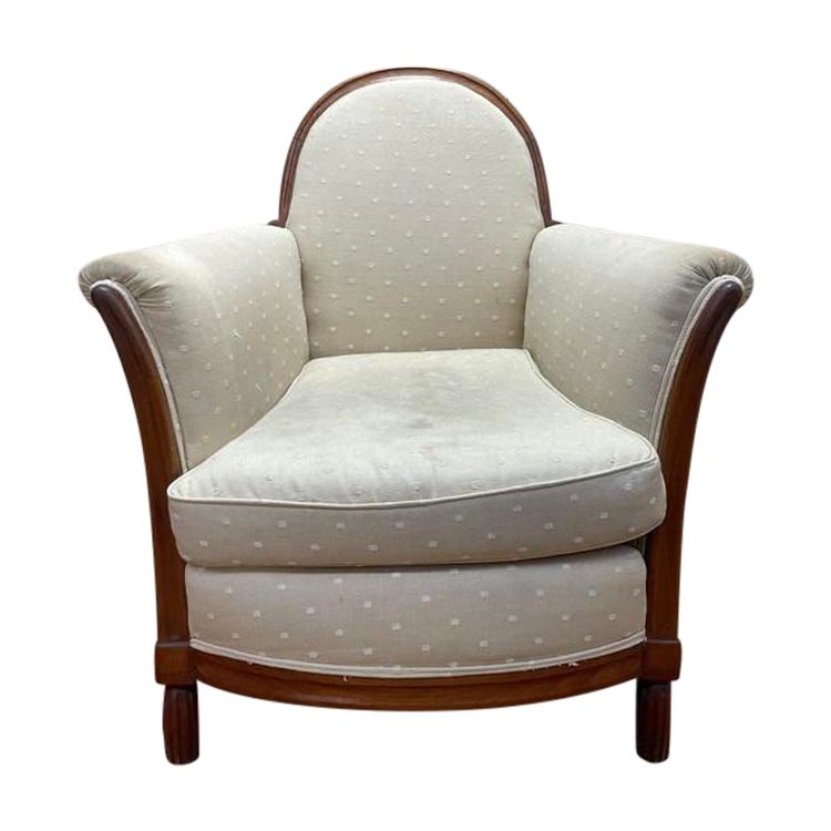 Fauteuil - Bergère époque Art Déco en noyer 