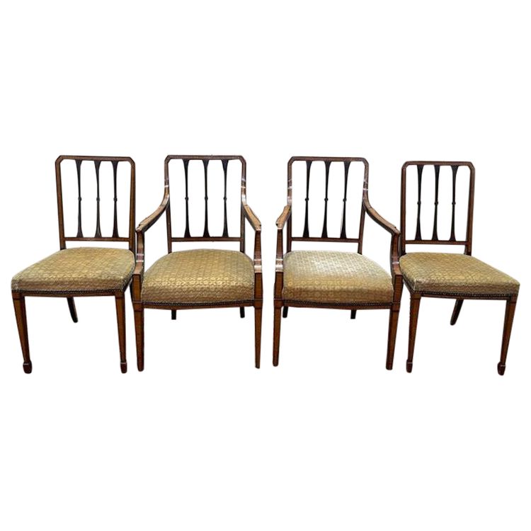 Pair of English chairs and pair of chairs