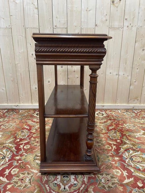 Desserte - Console Henri II en noyer 