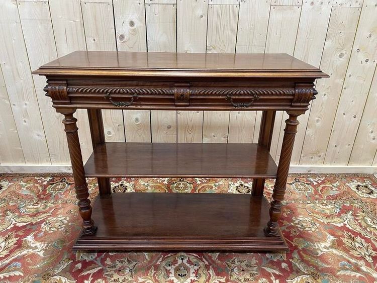 Desserte - Console Henri II en noyer 