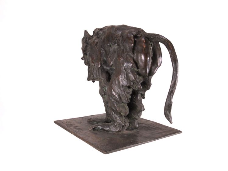  Guido Righetti Babbuino in bronzo con hamadryas (Modello 1917 circa)