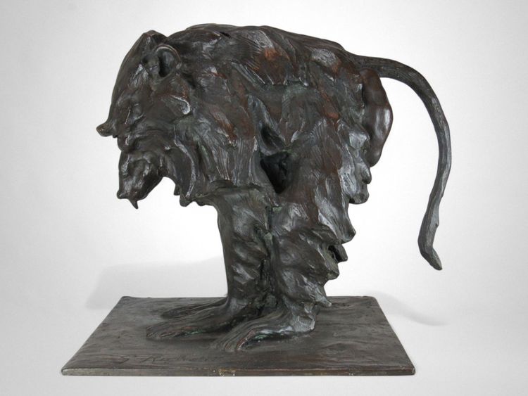  Guido Righetti Babbuino in bronzo con hamadryas (Modello 1917 circa)
