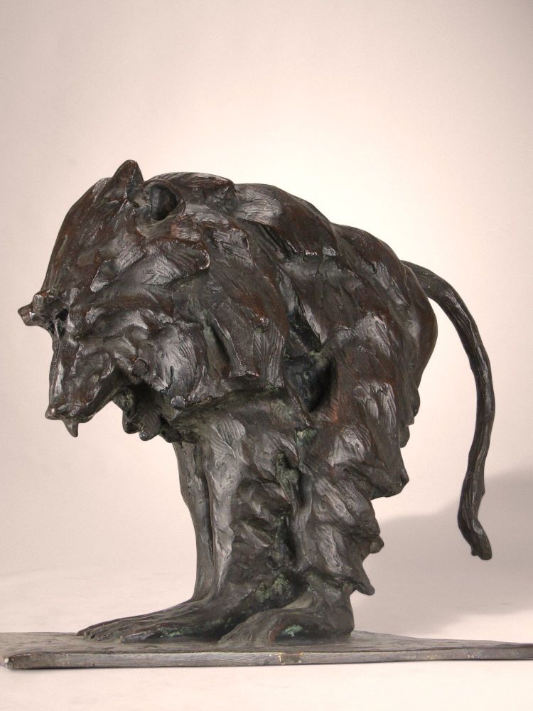  Guido Righetti Babbuino in bronzo con hamadryas (Modello 1917 circa)