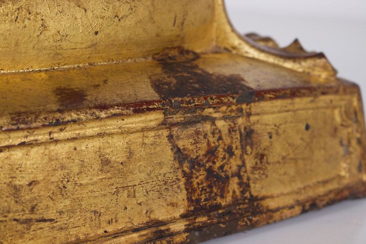 Burmese adoring monk in gilt bronze