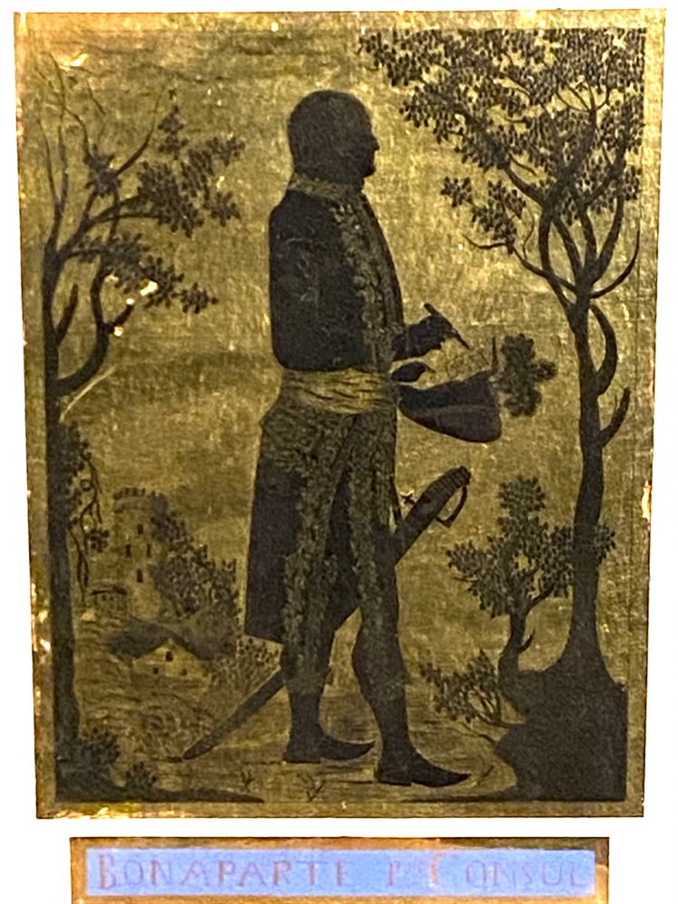 Bonaparte & 1st Consul in eglomised glass - Between 1799 and 1804