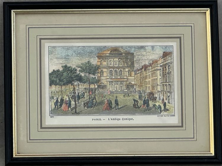 6 engravings Paris