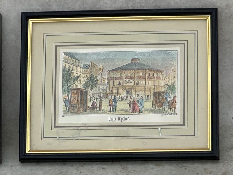 6 engravings Paris