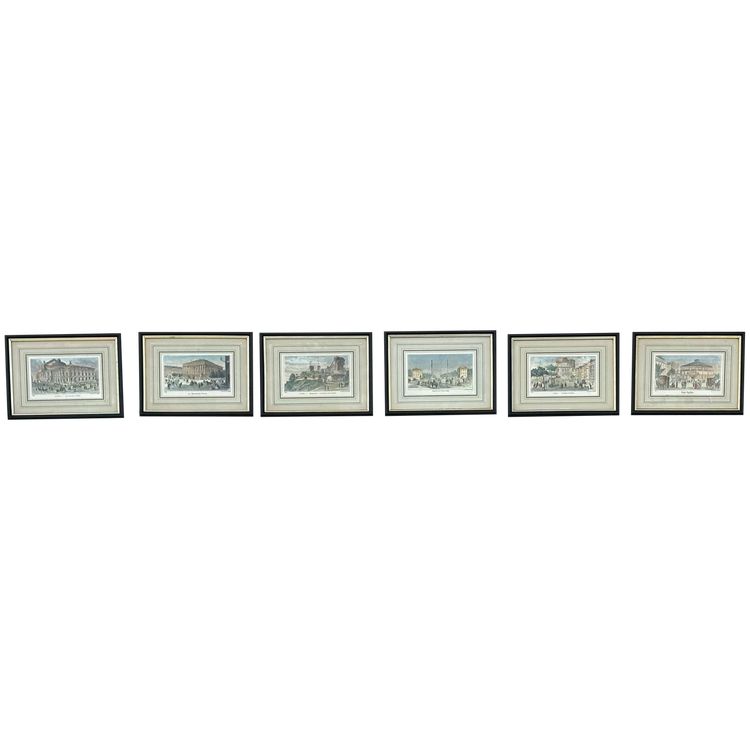 6 engravings Paris