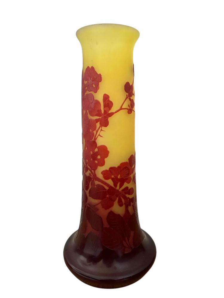 Gallé - Vase mit Apfelbaumblüten-Dekor Aus Japan