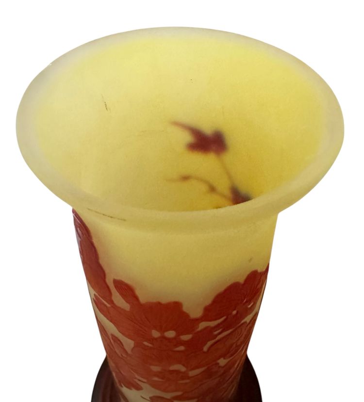 Gallé - Vase mit Apfelbaumblüten-Dekor Aus Japan