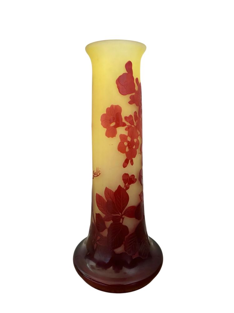 Gallé - Vase mit Apfelbaumblüten-Dekor Aus Japan