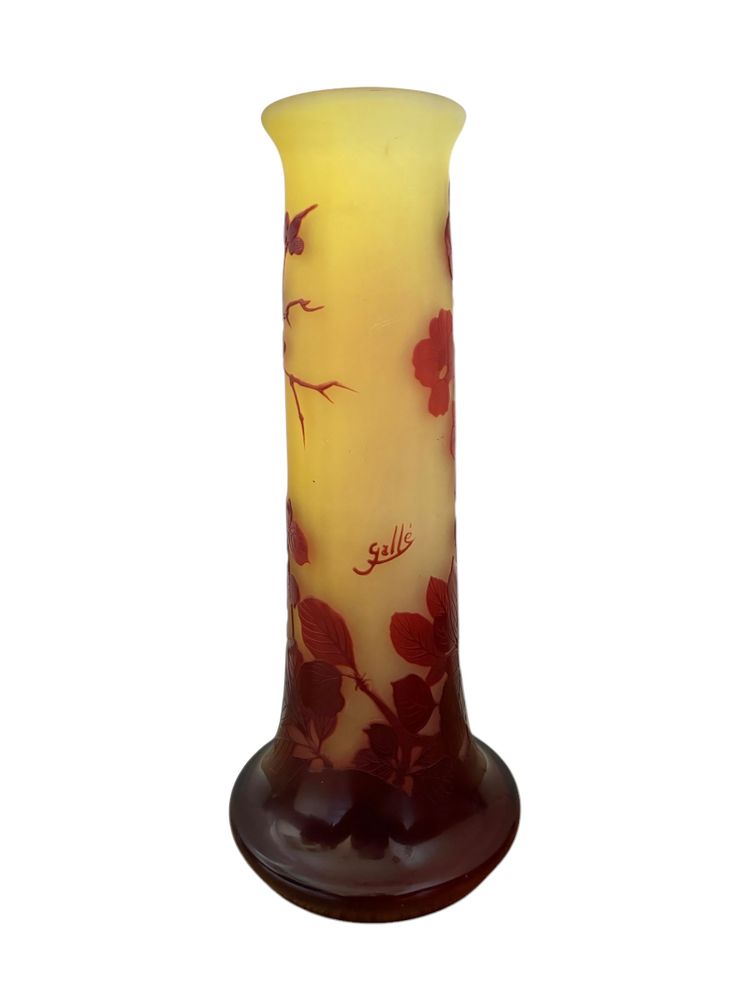 Gallé - Vase mit Apfelbaumblüten-Dekor Aus Japan