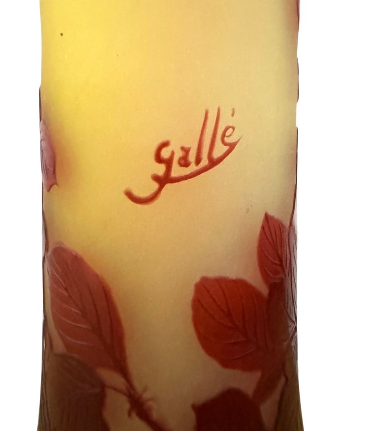 Gallé - Vase mit Apfelbaumblüten-Dekor Aus Japan