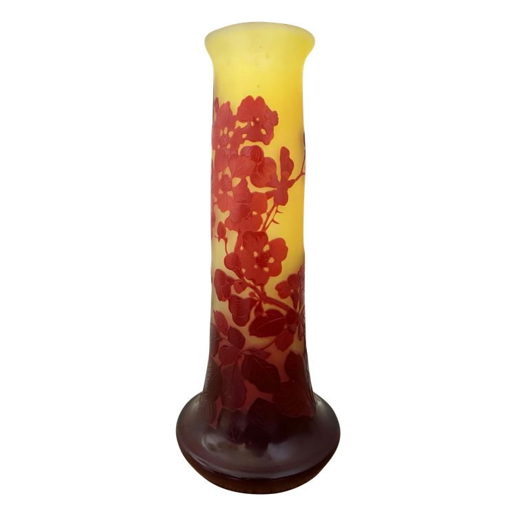 Gallé - Vase mit Apfelbaumblüten-Dekor Aus Japan