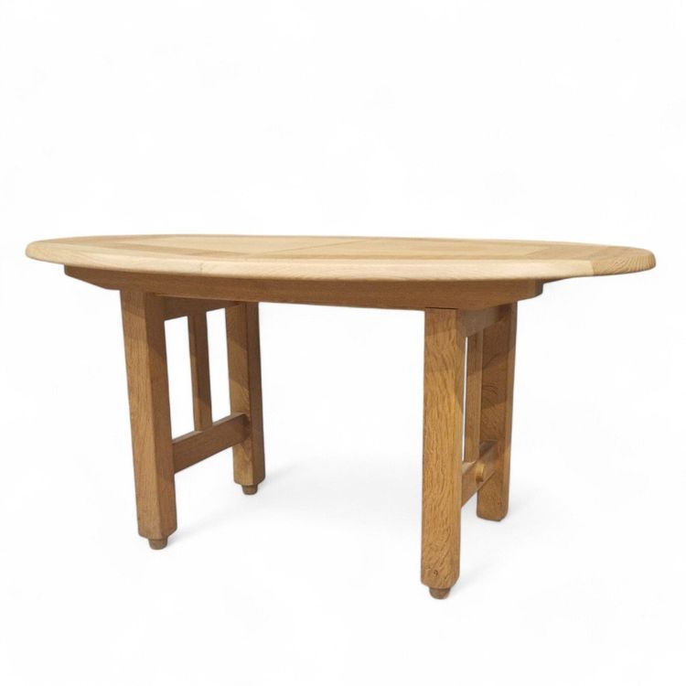 Table Ovale Vintage En Chêne Clair, Guillerme Et Chambron