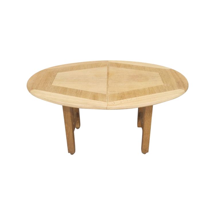 Table Ovale Vintage En Chêne Clair, Guillerme Et Chambron