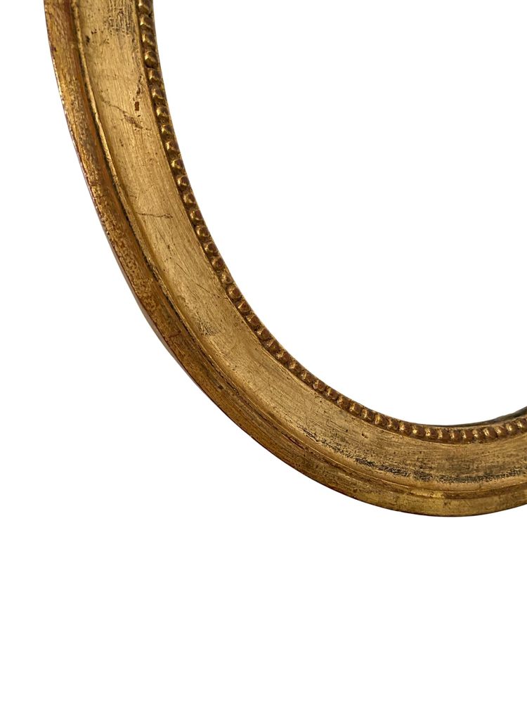 19th century gilded wood mirror - Louis XVI style - 46cm x 54cm