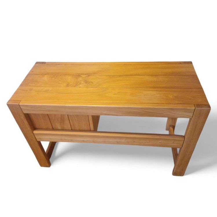Vintage Schreibtisch aus massivem Ulmenholz, Dlg Maison Regain