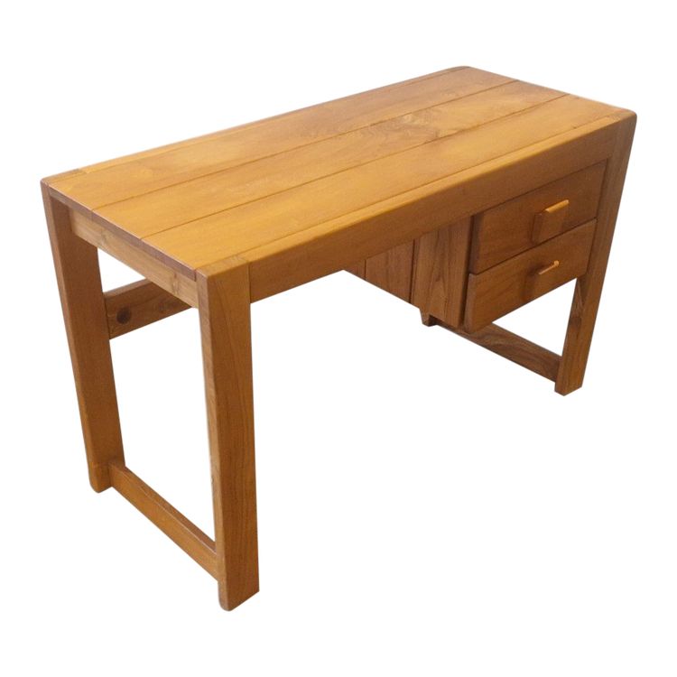 Vintage Schreibtisch aus massivem Ulmenholz, Dlg Maison Regain