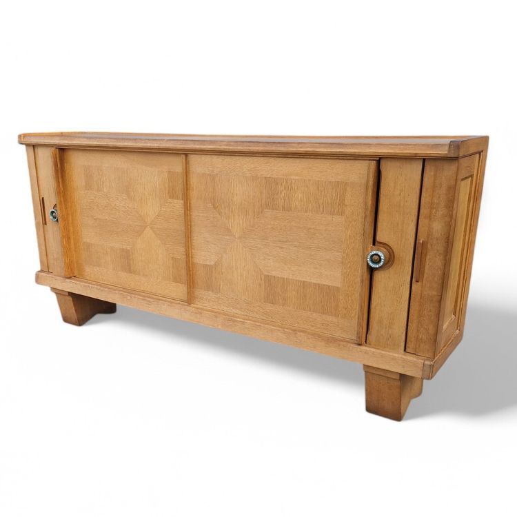 Vintage Light Oak Sideboard by Guillerme and Chambron