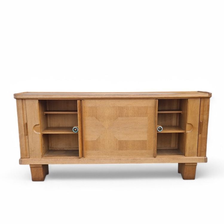 Vintage Light Oak Sideboard by Guillerme and Chambron