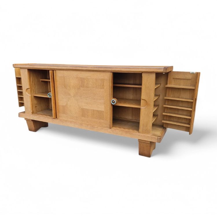 Vintage Light Oak Sideboard by Guillerme and Chambron