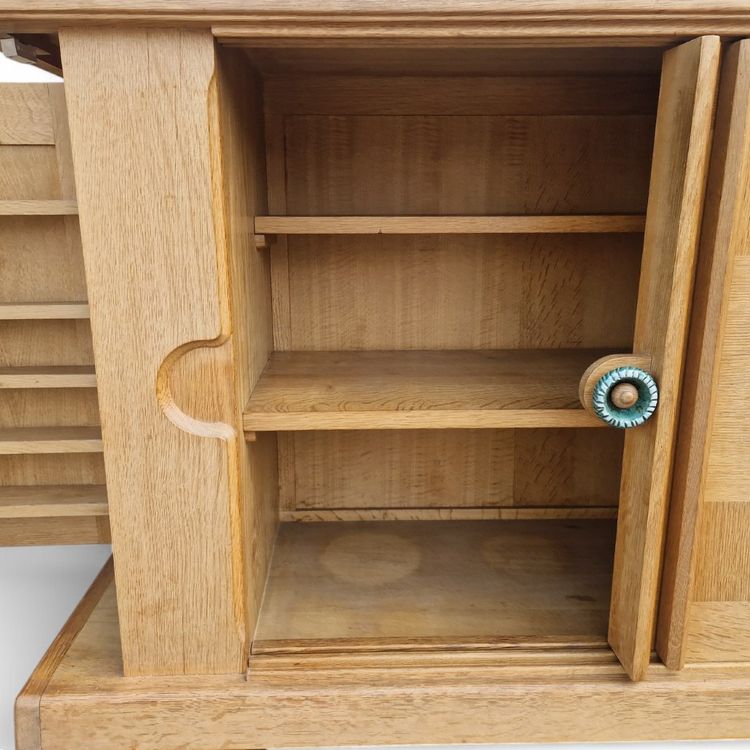 Vintage Light Oak Sideboard by Guillerme and Chambron