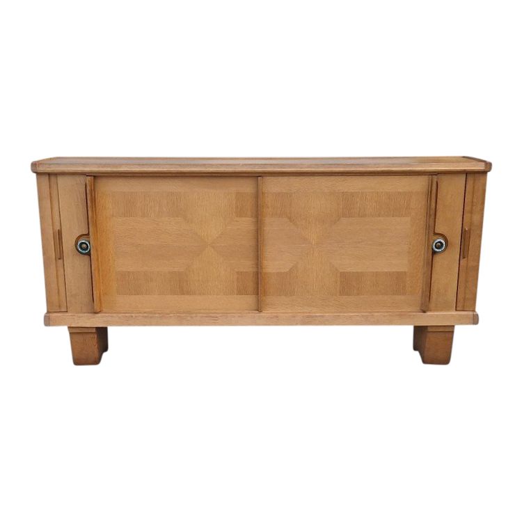 Vintage Light Oak Sideboard by Guillerme and Chambron