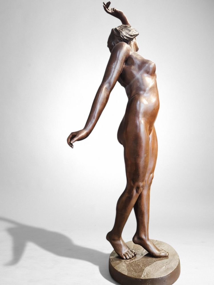  Ballerina in bronzo di Georges Flamand (1900-1910 circa)