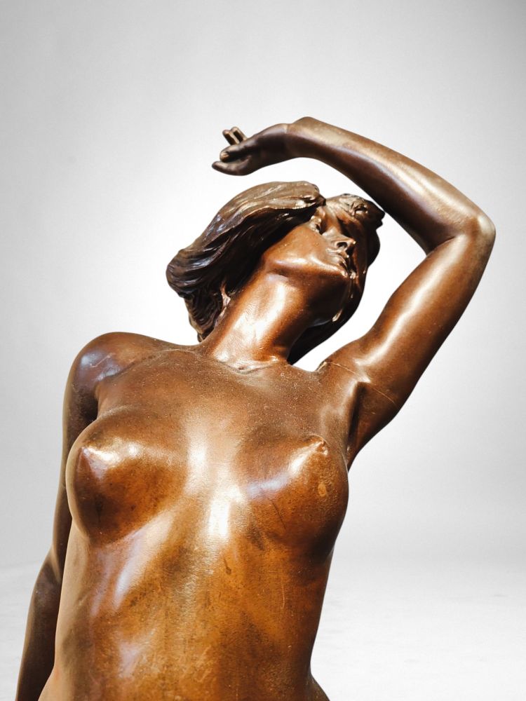  Ballerina in bronzo di Georges Flamand (1900-1910 circa)