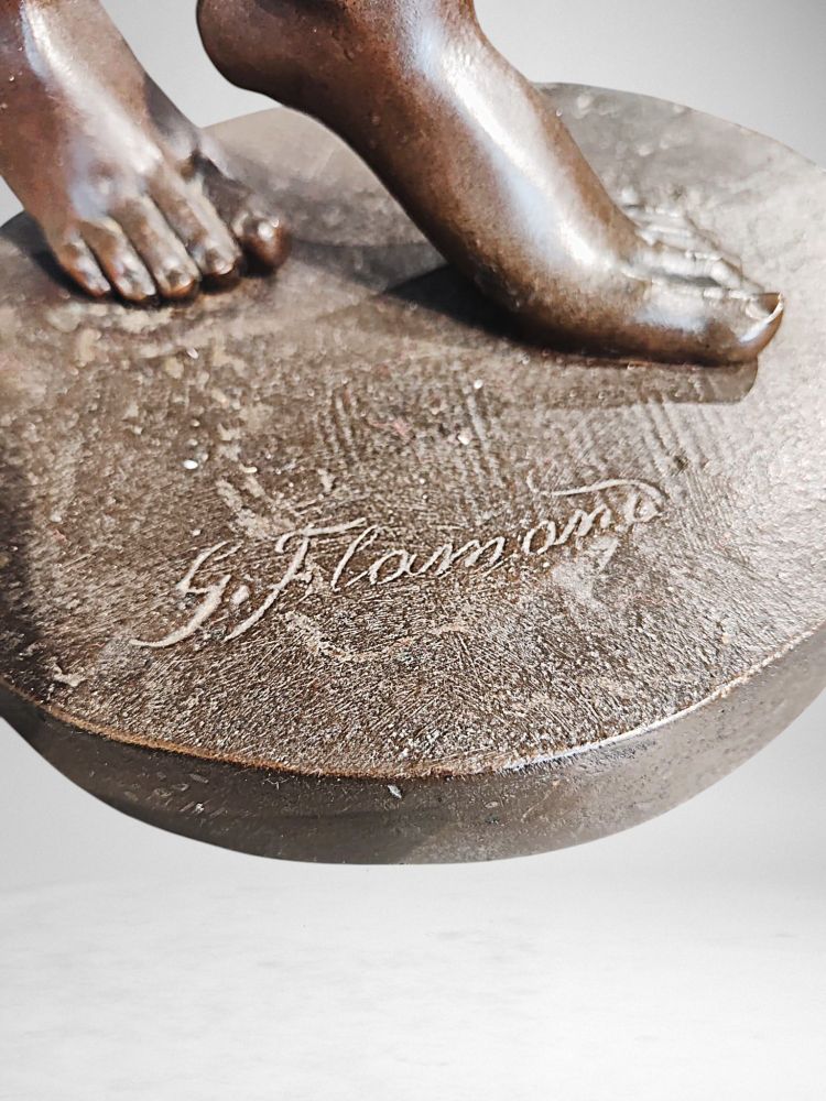  Ballerina in bronzo di Georges Flamand (1900-1910 circa)