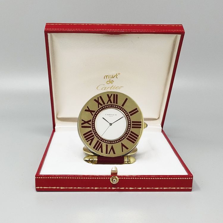 1990er Jahre Wunderschöne Cartier Wecker Pendulette. Hergestellt in Frankreich.