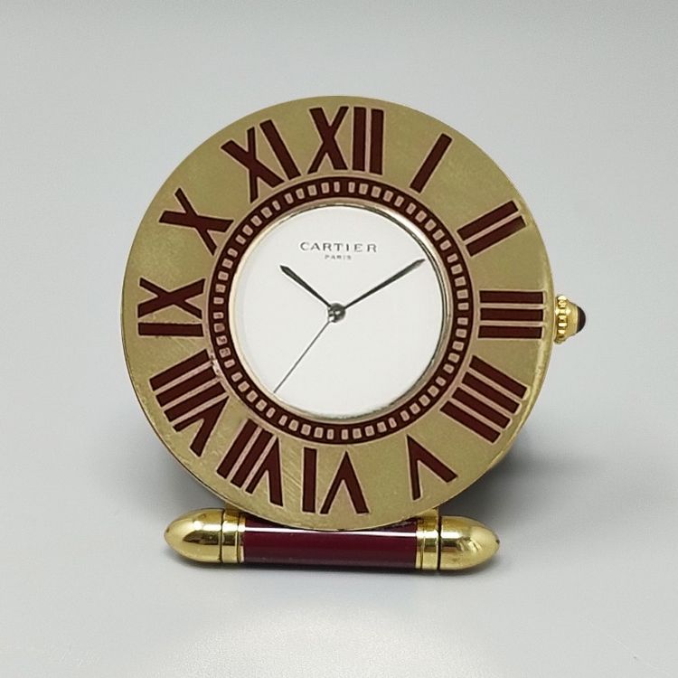 1990er Jahre Wunderschöne Cartier Wecker Pendulette. Hergestellt in Frankreich.