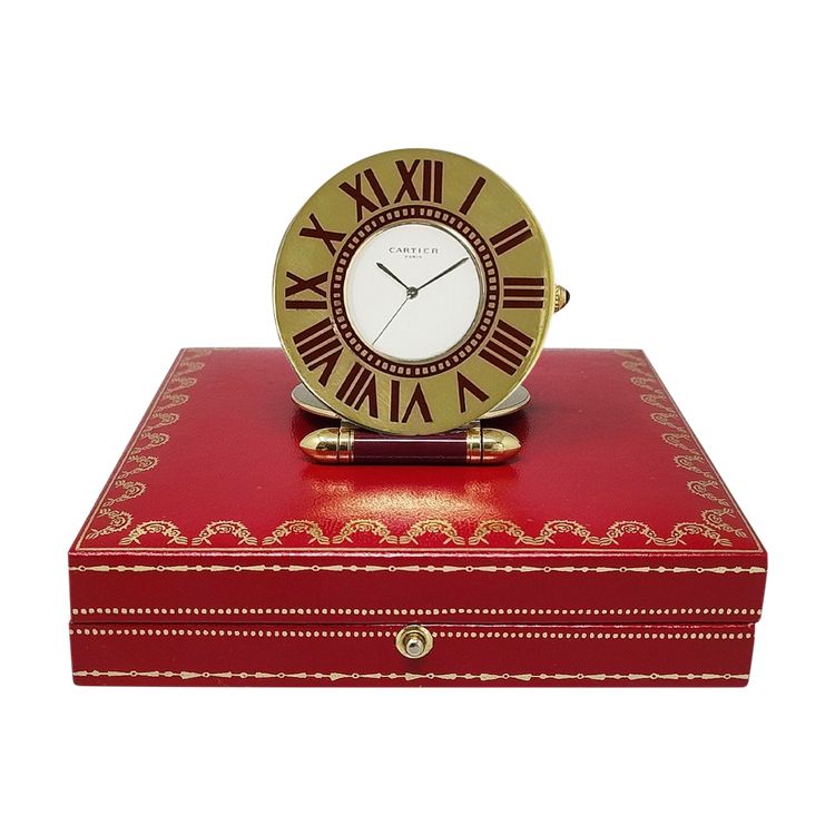 1990er Jahre Wunderschöne Cartier Wecker Pendulette. Hergestellt in Frankreich.