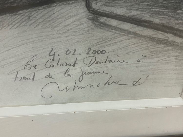 Gemälde Christoff DEBUSSCHERE Große Zeichnung Zahnarztpraxis auf der Jeanne d'Arc Maler der Marine