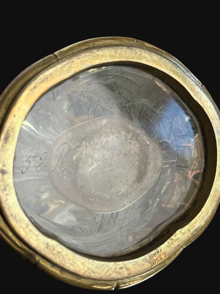 "EDOUARD ENOT" CAMEO-CUT CRYSTAL VASE DECORATED WITH A BRONZE-MOUNTED IRIS