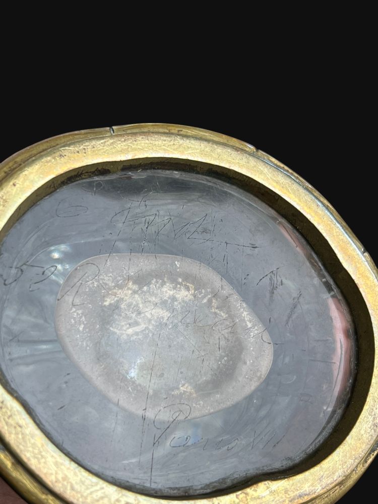"EDOUARD ENOT" CAMEO-CUT CRYSTAL VASE DECORATED WITH A BRONZE-MOUNTED IRIS