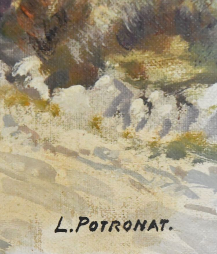Lucien POTRONAT (1889-1973) "Paesaggio della Costa Azzurra" Olio su tela