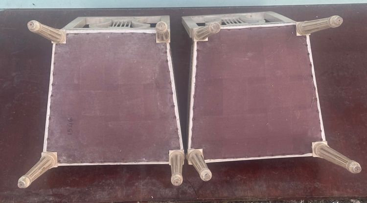 Pair of lyre chairs