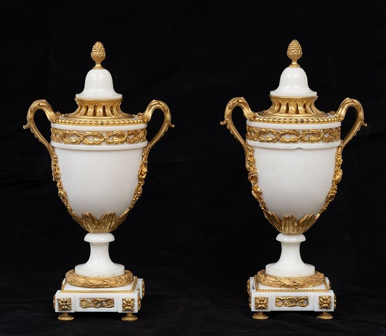 Pair of cassolettes France 19th century.
