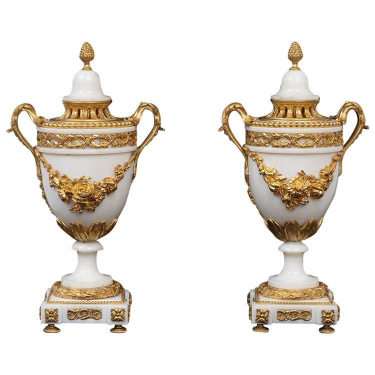 Pair of cassolettes France 19th century.